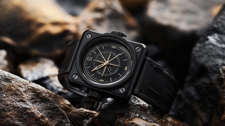 Guide Complet de la Unique Oulm : Montre de Sport pour Hommes, Noire, Cadran Carré, Boussole Décorative pour un Look Sportif