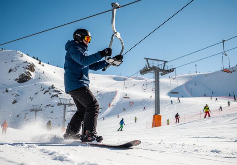 Comment prendre le téléski en snowboard : évaluer vos capacités avant de vous lancer sur les pistes
